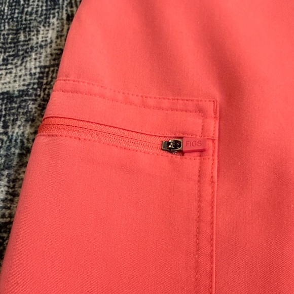 Figs Women's Pants in Hot Coral, Small Tall - Picture 7 of 11